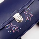 Cặp Randoseru Mimi Cube Yoko Denim X Violets - Purple Stitching