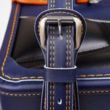 Cặp Randoseru Mimi Cube Yoko Denim X Camel - Yellow Stitching