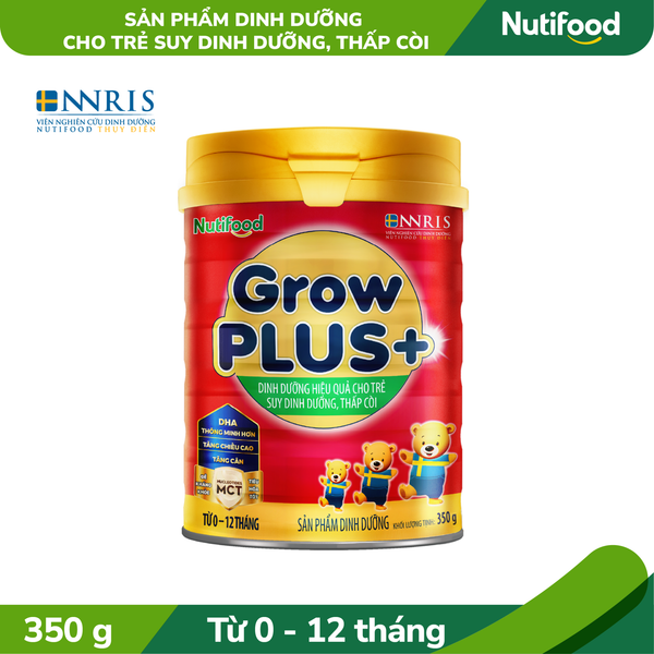Sữa Bột Nutifood GrowPLUS+ Suy Dinh Dưỡng 0–12 tháng lon 350g