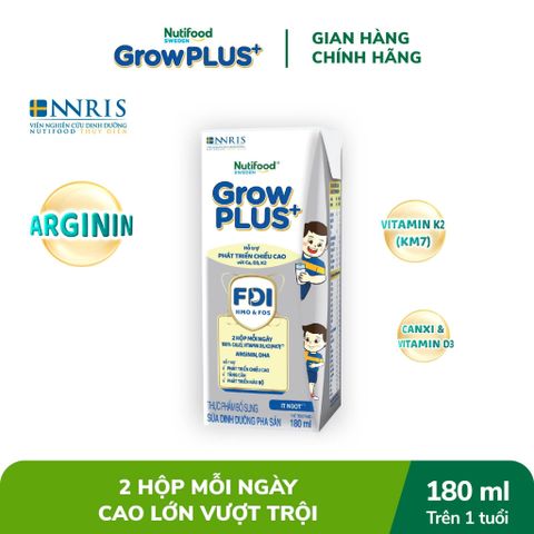  Thùng 24 hộp Sữa Bột Pha sẵn Nutifood GrowPLUS+ Cao Lớn Vượt Trội trên 1 tuổi 180ml 