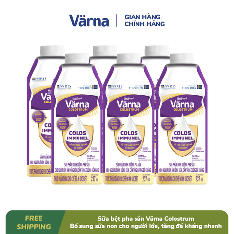  Sữa Pha Sẵn Värna Colostrum 237ml (Hộp giấy) - Bổ sung sữa non - Tăng đề kháng nhanh 
