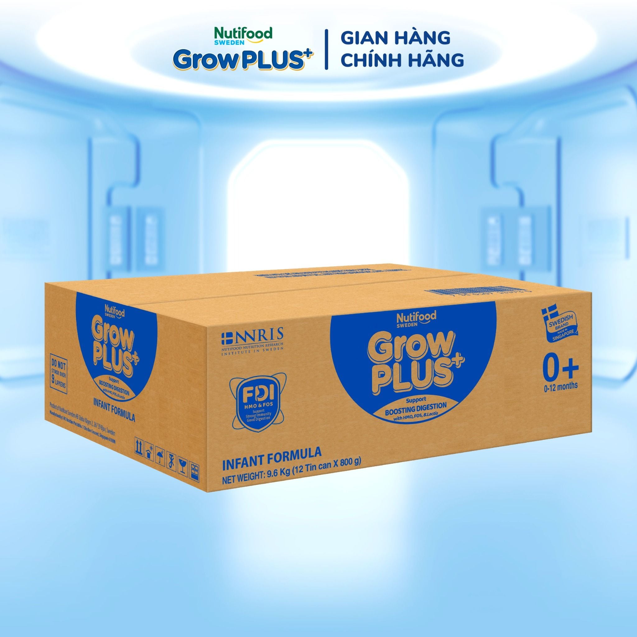  Sữa bột Nutifood GrowPLUS+ Tiêu Hóa (0-12 tháng tuổi) Lon 800g 