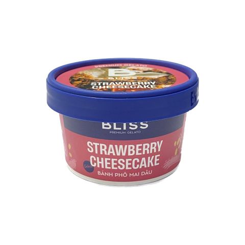  KEM BÁNH PHÔ MAI DÂU 80ML BLISS PREMIUM GELATO 