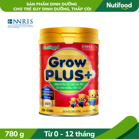  Sữa Bột Nutifood GrowPLUS+ Suy Dinh Dưỡng (0-12 tháng tuổi) 780g 