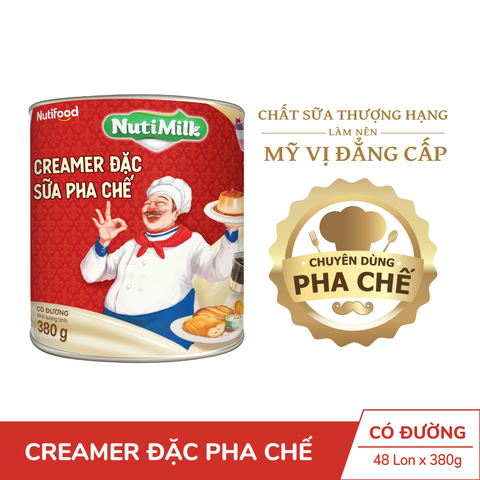  Creamer đặc sữa pha chế NutiMilk Lon 380g 
