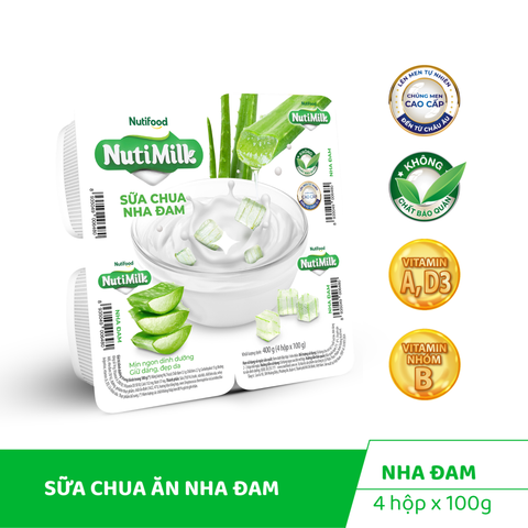  Nutimilk Sữa chua nha đam - Hộp 100g 