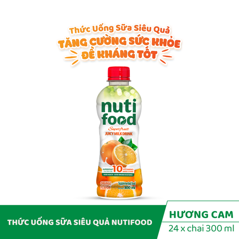  Thức uống Sữa Trái Cây Siêu Quả Nutifood – Hương Cam chai 300ml 