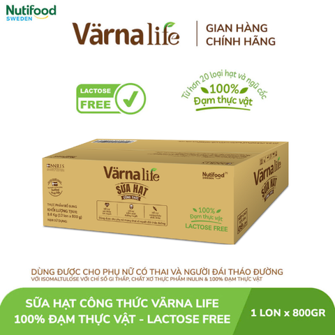  Sữa Hạt Công Thức Varna Life Lon 800g 
