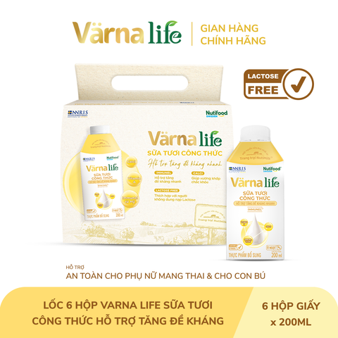  Thực phẩm bổ sung Värna Life sữa tươi công thức (Vàng) - Quà tặng 