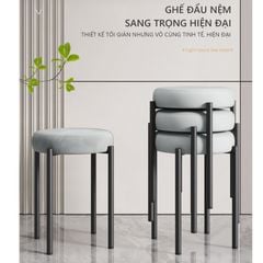 Ghế đôn tròn chân sắt GM78