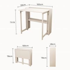 Bàn Làm Việc Gấp Gọn Trắng Hiện Đại GP309