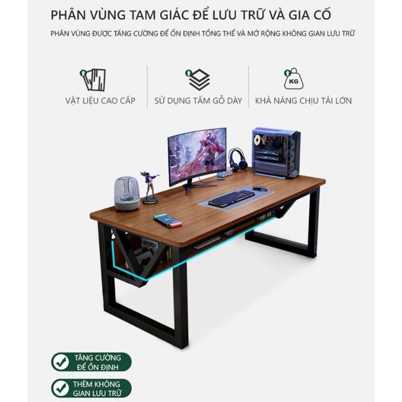 Bàn gaming chữ M GM68