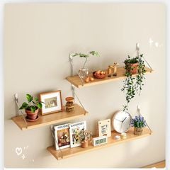 Combo Kệ Trang Trí Treo Tường Vân Gỗ Sồi (30/50/80*15- Móc) GP71