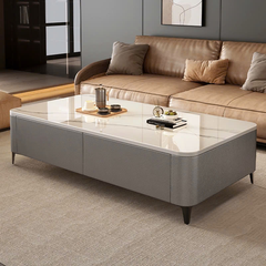 Bàn trà sofa mặt đá có ngăn tủ - GP379
