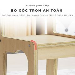 Ghế trẻ em gỗ dáng vuông - PG14