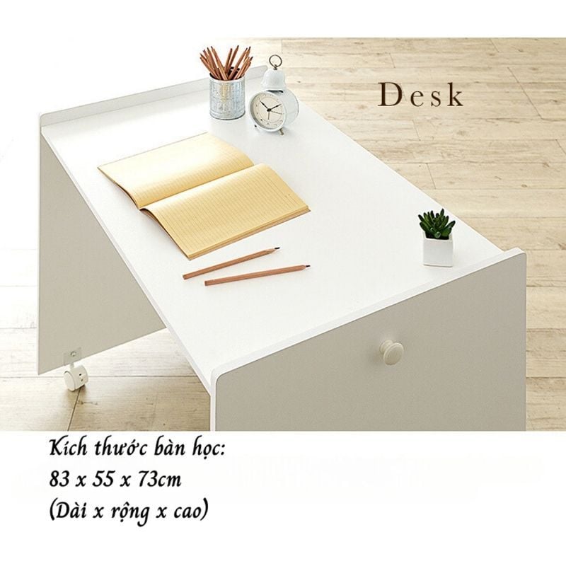 Giường tầng trẻ em kèm bàn học di động - GP365