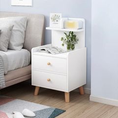 Kệ đầu giường 2 ngăn kéo kèm kệ nhỏ chia ngăn - GP172
