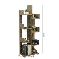 Kệ sách hình cây 8 ngăn gỗ cháy - GP198