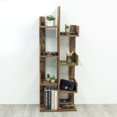 Kệ sách hình cây 8 ngăn gỗ cháy - GP198
