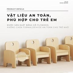 Ghế gỗ dáng tròn cho trẻ - PG15