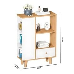Tủ Sách QuaDa Kết Hợp 2 Ngăn Tủ và 2 Ngăn Kệ - GP124