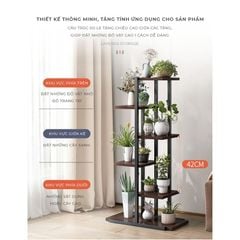 Kệ để chậu hoa chậu cây đa tầng gỗ MDF khung thép - GM159
