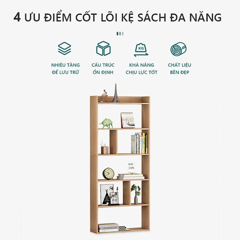 Kệ sách trang trí 6 tầng chia ngăn - GP215