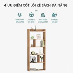 Kệ sách trang trí 6 tầng chia ngăn - GP215