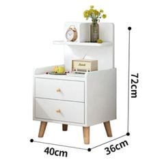 Kệ đầu giường 2 ngăn kéo kèm kệ nhỏ chia ngăn - GP172