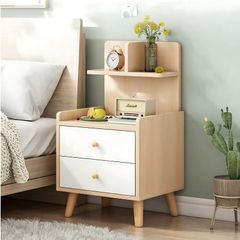 Kệ đầu giường 2 ngăn kéo kèm kệ nhỏ chia ngăn - GP172