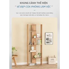Kệ sách đứng ziczac 6 tầng tối giản - GP216