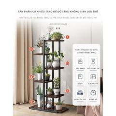 Kệ để chậu hoa chậu cây đa tầng gỗ MDF khung thép - GM159