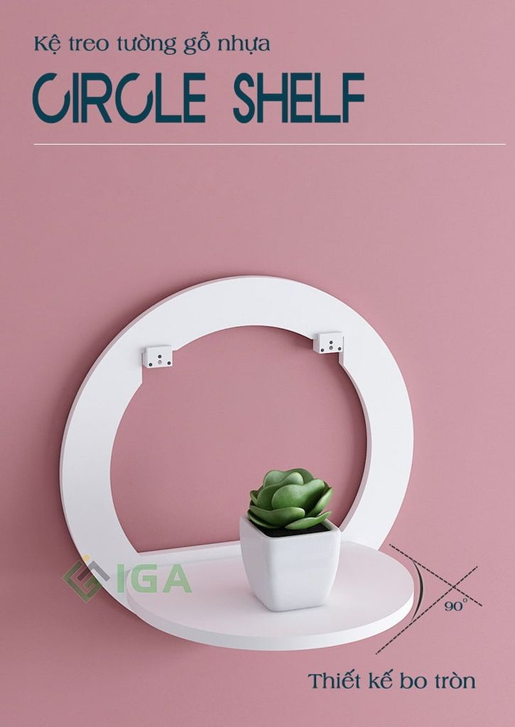 Kệ treo tường gỗ nhựa - IG389
