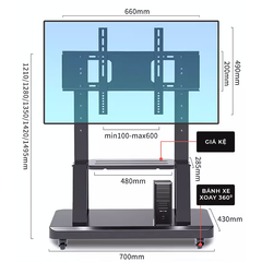 Giá treo ti vi di động GM172