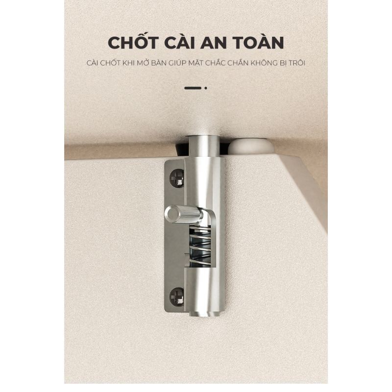 Bàn ăn thông minh trắng, có bánh xe di chuyển dễ dàng, tiện lợi - GP372