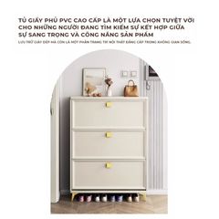 Tủ giày TC 3 cánh lật trắng GP332