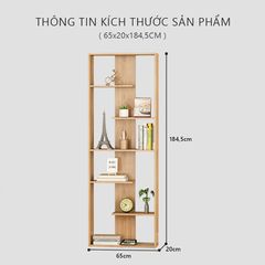 Kệ sách đứng ziczac 6 tầng tối giản - GP216