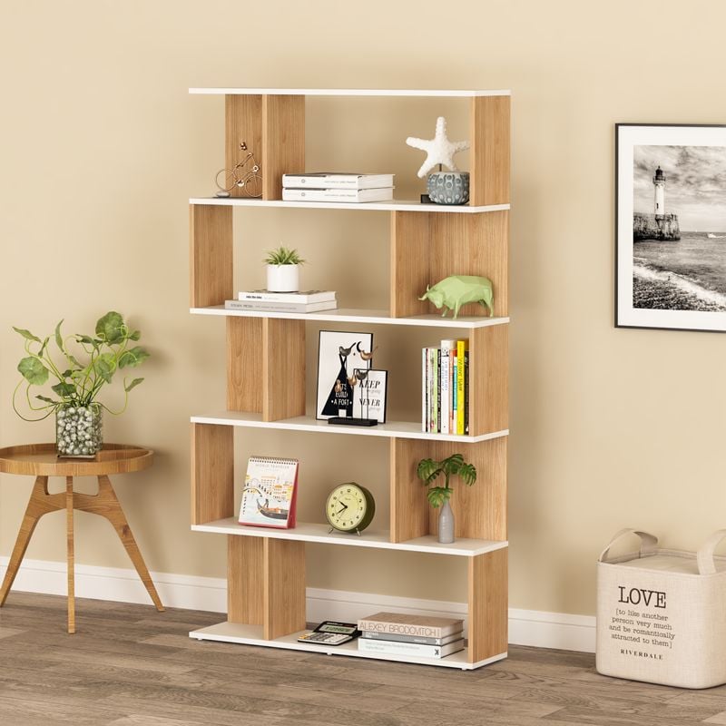 Kệ sách đứng 5 tầng chia ngăn đối xứng - GP234