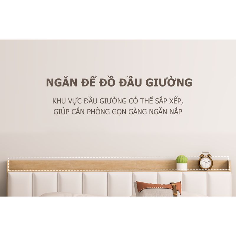 Giường ngủ bọc nệm cao cấp, hiện đại - GP240