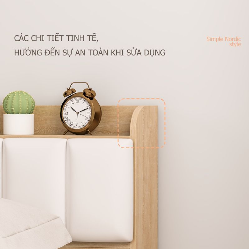 Giường ngủ bọc nệm cao cấp, hiện đại - GP240