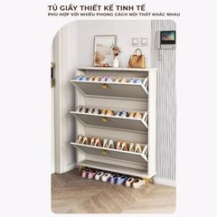 Tủ giày TC 3 cánh lật trắng GP332