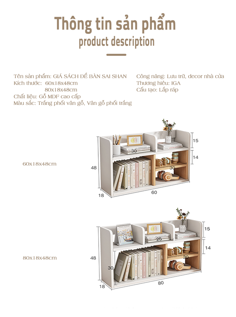 Kệ Sách Để Bàn GP157: Tiện ích, hiện đại