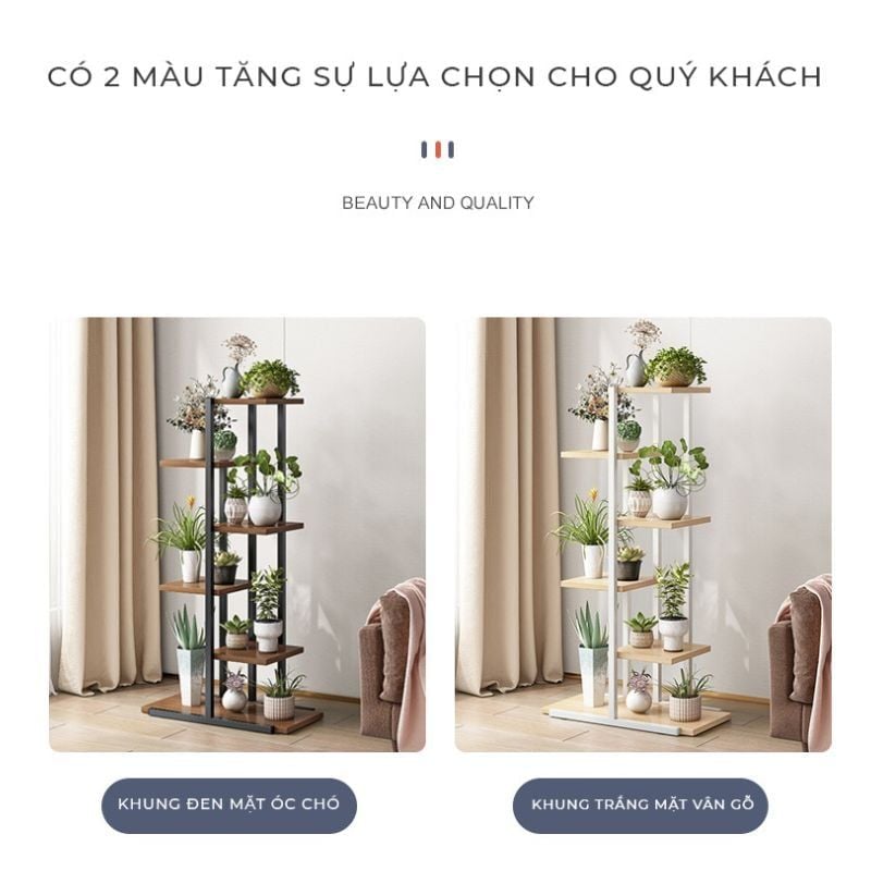 Kệ để chậu hoa chậu cây đa tầng gỗ MDF khung thép - GM159