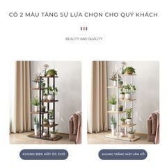 Kệ để chậu hoa chậu cây đa tầng gỗ MDF khung thép - GM159