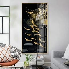 Tranh treo tường đơn giản hình cá và hoa - GD09