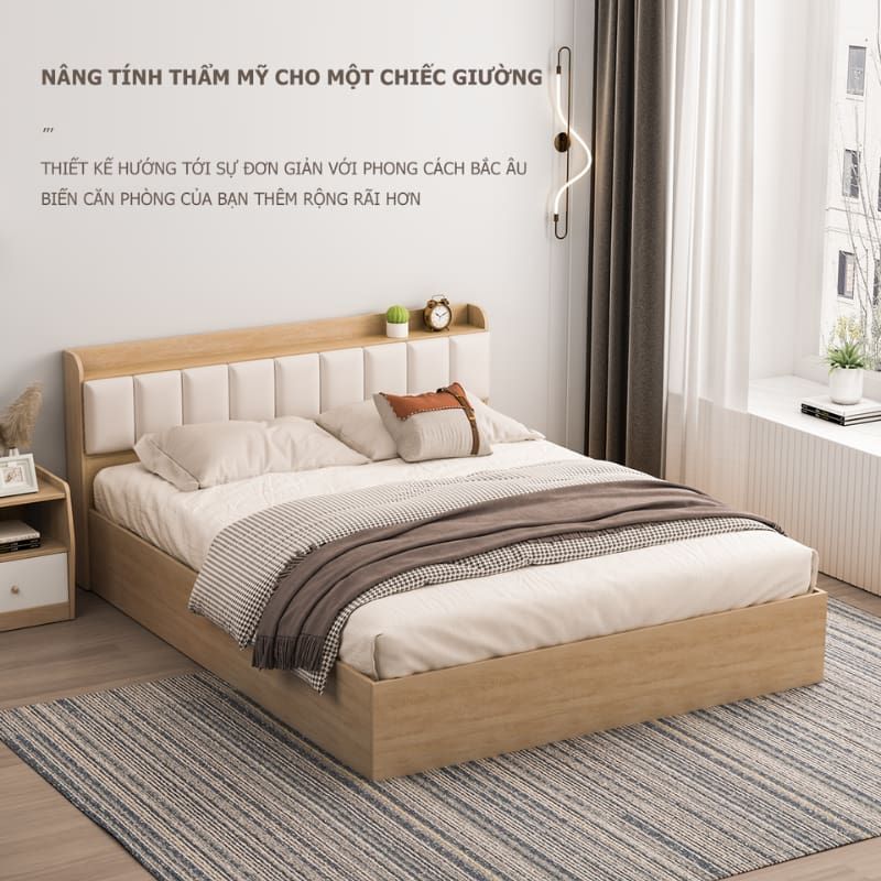 Giường ngủ bọc nệm cao cấp, hiện đại - GP240