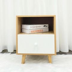 Kệ đầu giường gỗ 2 tầng có ngăn kéo hiện đại - GP109