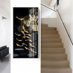 Tranh treo tường đơn giản hình cá và hoa - GD09