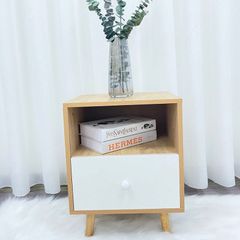 Kệ đầu giường gỗ 2 tầng có ngăn kéo hiện đại - GP109