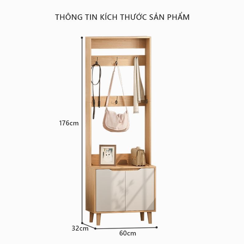 Kệ treo quần áo kết hợp tủ đồ đa năng hiện đại - GP254